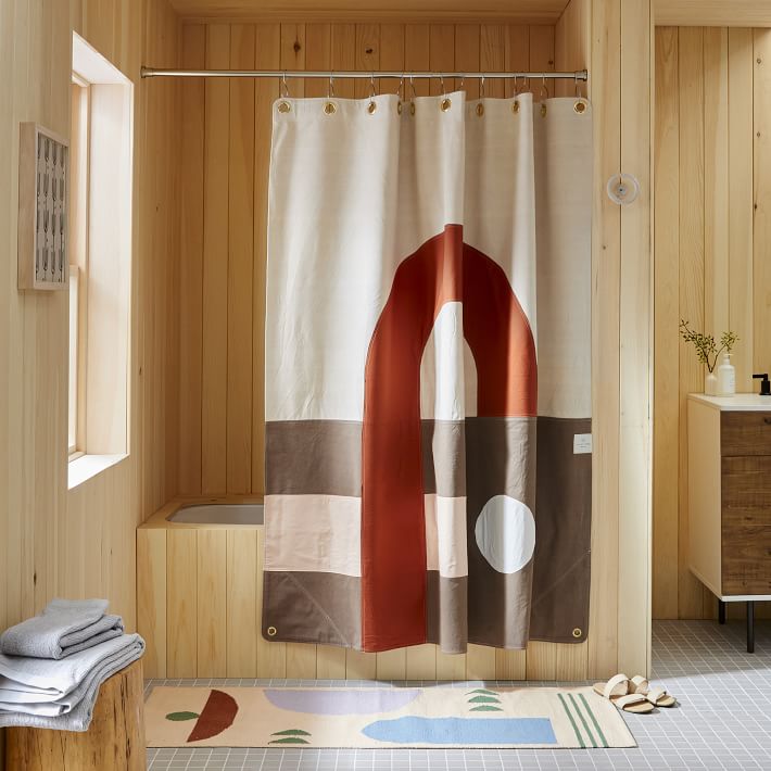 Quiet Town x Vacilando Studios Shower Curtain West Elm