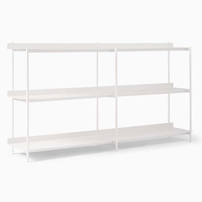 Floating Lines Single Shelves - White