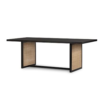 Yvette Woven Rectangle Dining Table (84") | West Elm