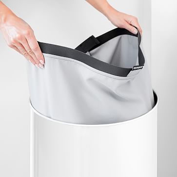 Brabantia 60-Liter White Laundry Bin with Cork Lid