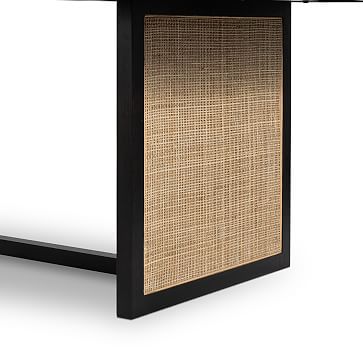 Yvette Woven Rectangle Dining Table (84") | West Elm