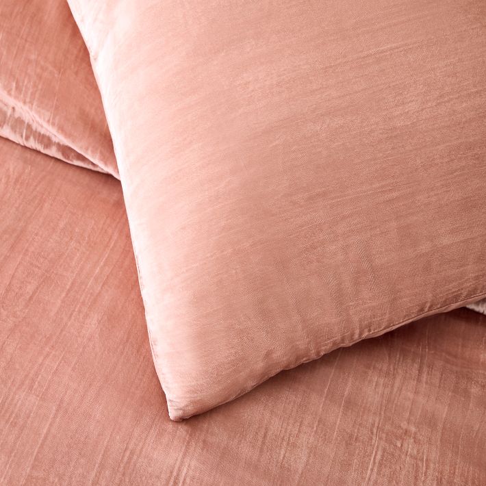 Crinkle Velvet Duvet Cover & Shams West Elm