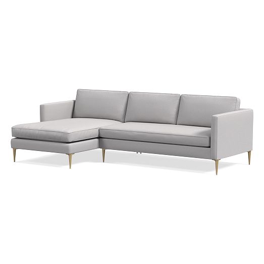 Harris Loft 2Piece Chaise Sectional (106") Metal Legs West Elm