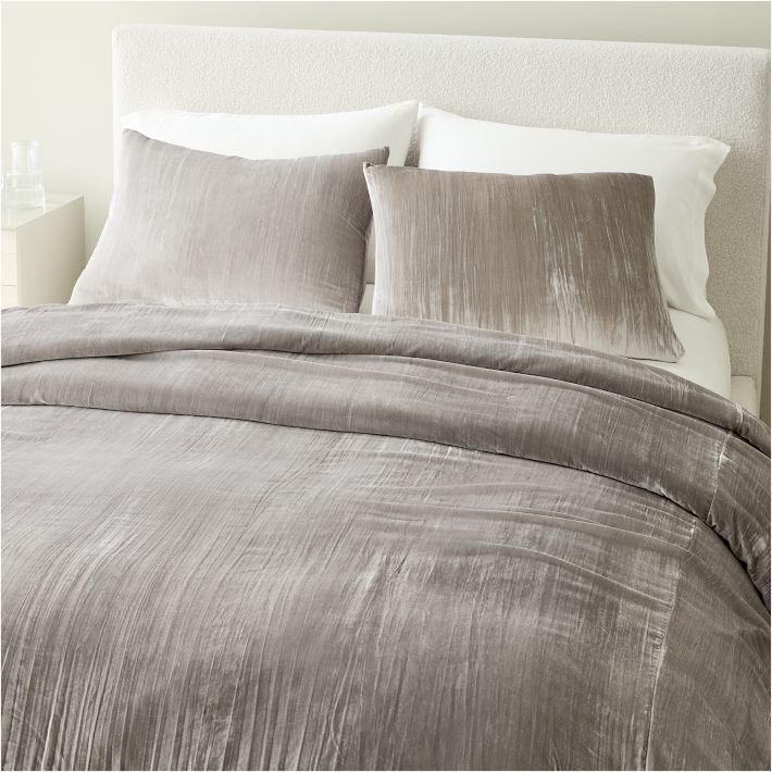 Crinkle Velvet Duvet Cover & Shams West Elm