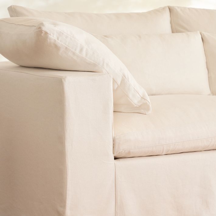 Harmony Modular Skirted Slipcover Sofa (82"92") West Elm