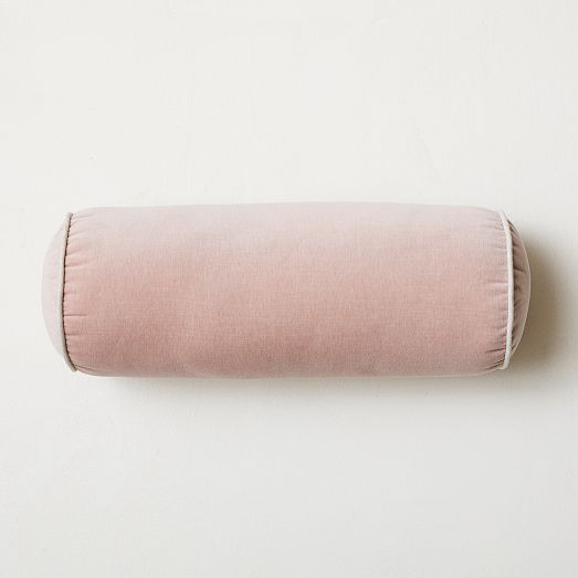 Classic Cotton Velvet Bolster Pillow West Elm