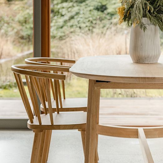 Solid Oak Oval Dining Table | West Elm