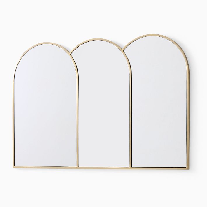 Half-Moon Metal Wall Mirror - Small