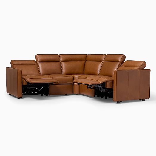 Build Your Own Harris Motion Reclining Leather Sectional West Elm