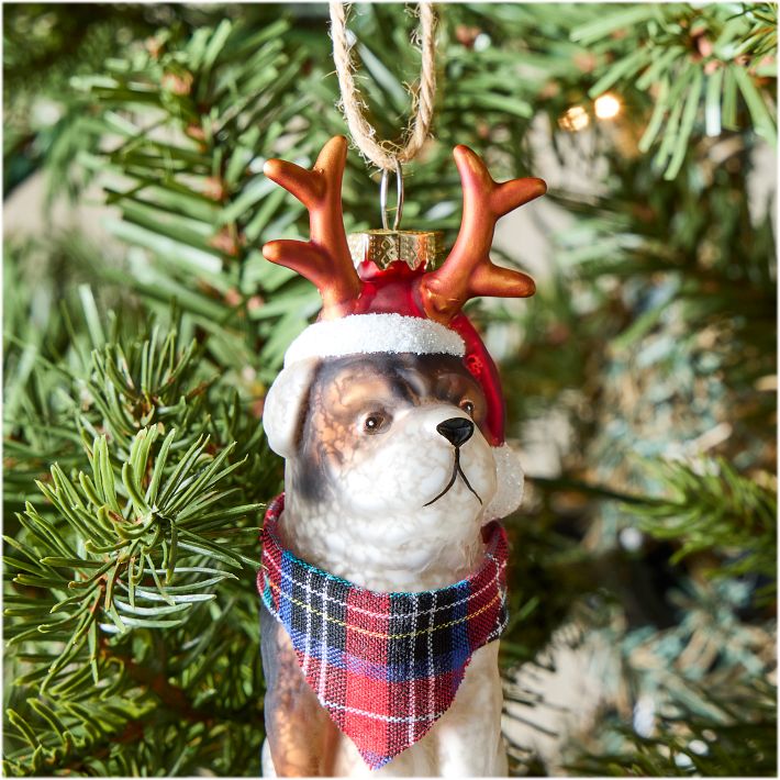 Glass French Bulldog Ornament West Elm