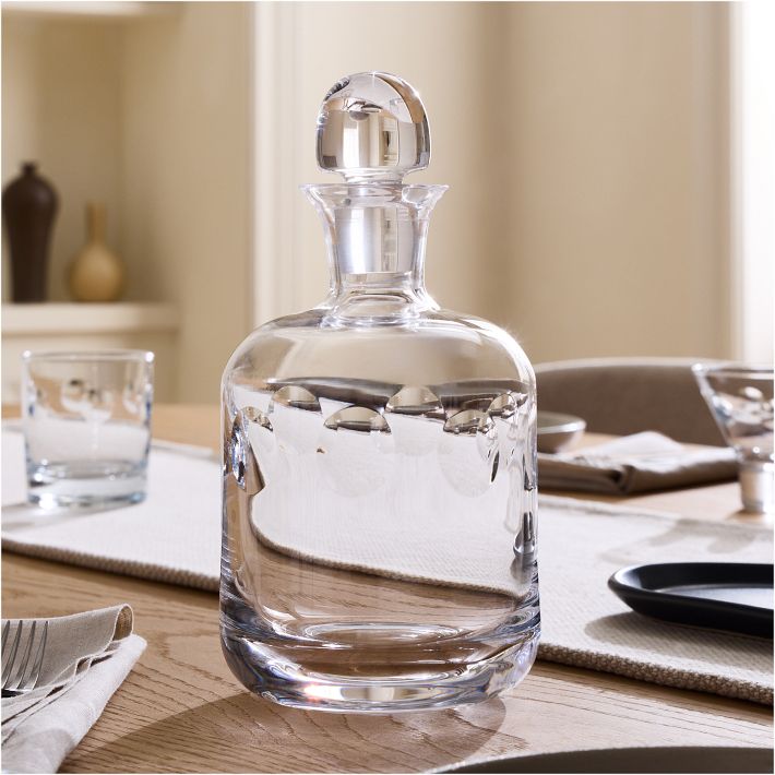 Glass Lined Metal Carafe With Original Mirrored Glass Stopper