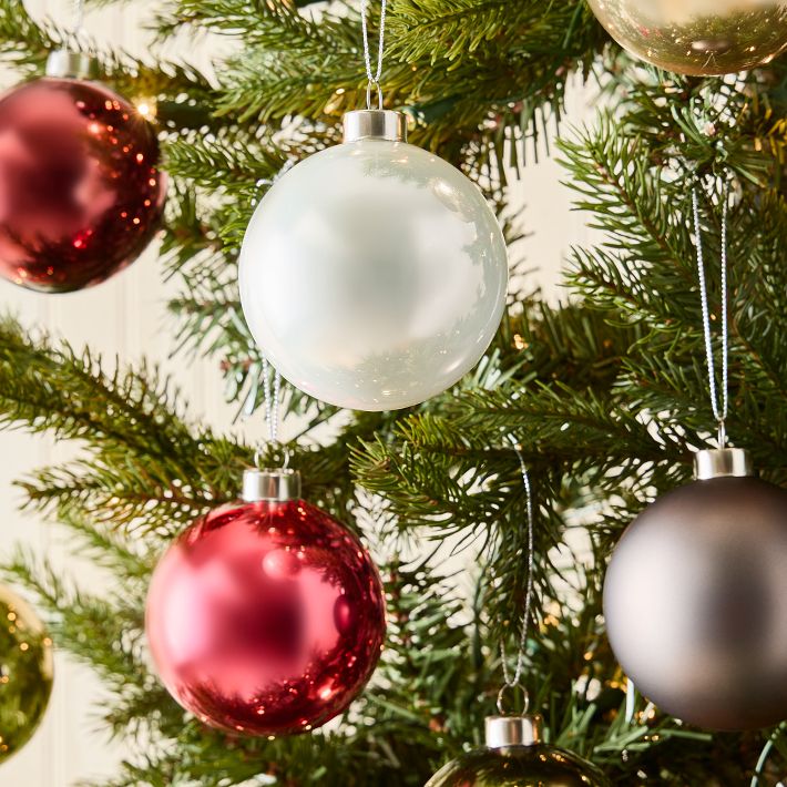 Pure Glass Ball Ornament Box (Set of 9) West Elm