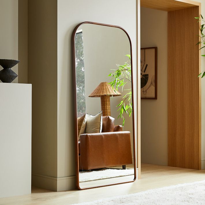 Streamline Wood Floor Mirror | West Elm