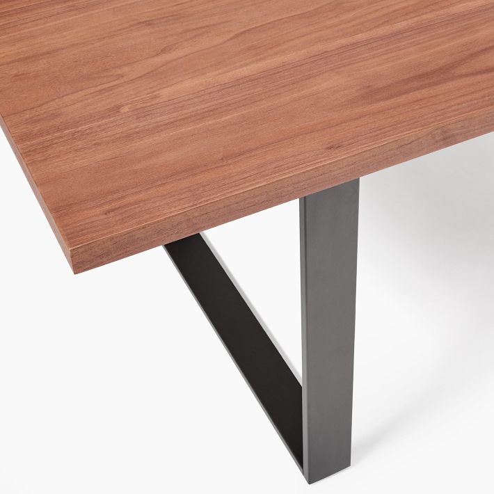 Tompkins Industrial Dining Table Cool Walnut West Elm