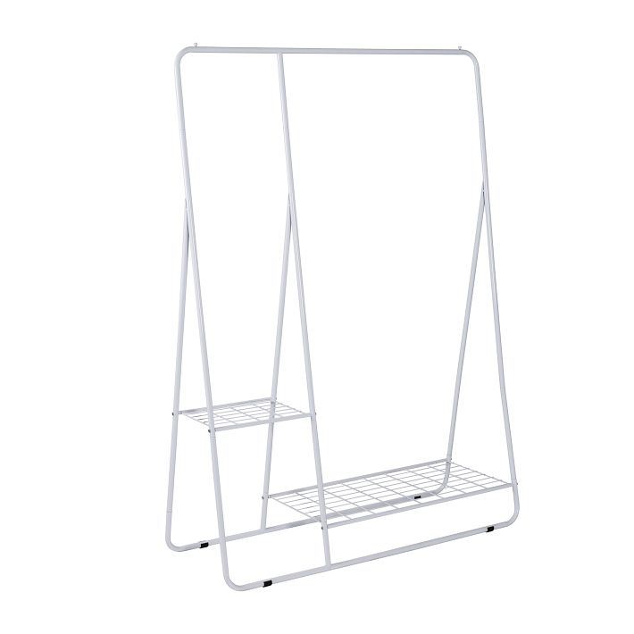 Clothing Rack w Shelves Hanging Bar West Elm