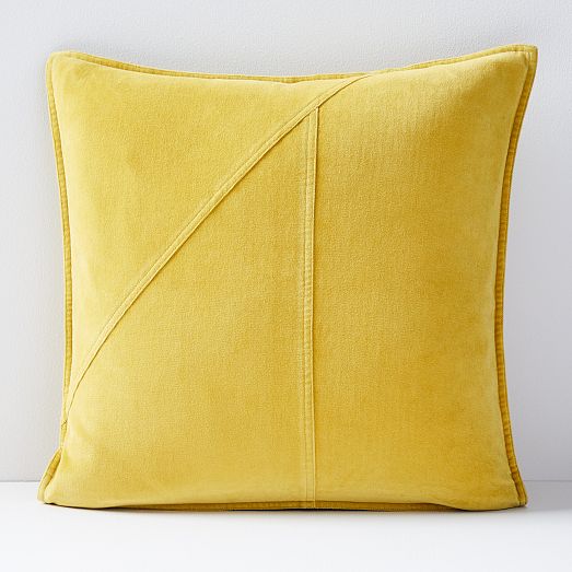 Washed Cotton Velvet Pillow Cover West Elm