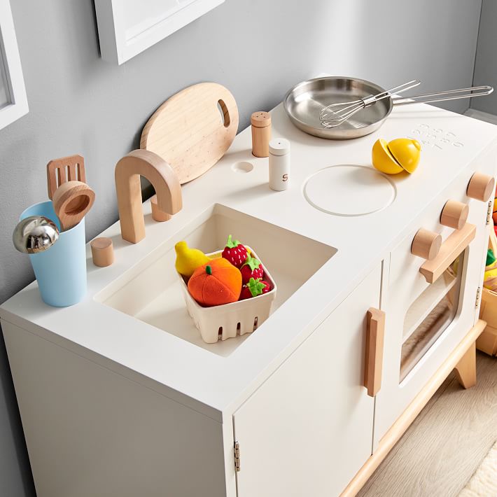 The Play Kitchen + Complete Chef Set at Lalo