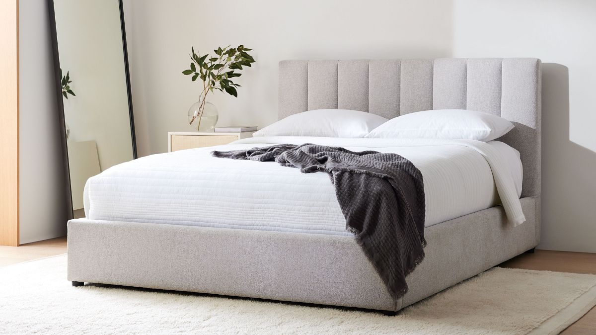 Emmett Channeled Low Profile Bed | West Elm