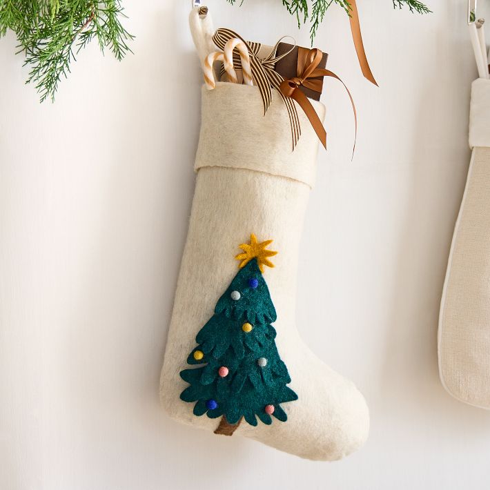 Christmas Tree Felt Stocking West Elm