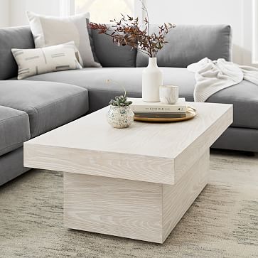 Open Box: Volume Pedestal Coffee Table (44) - Wood