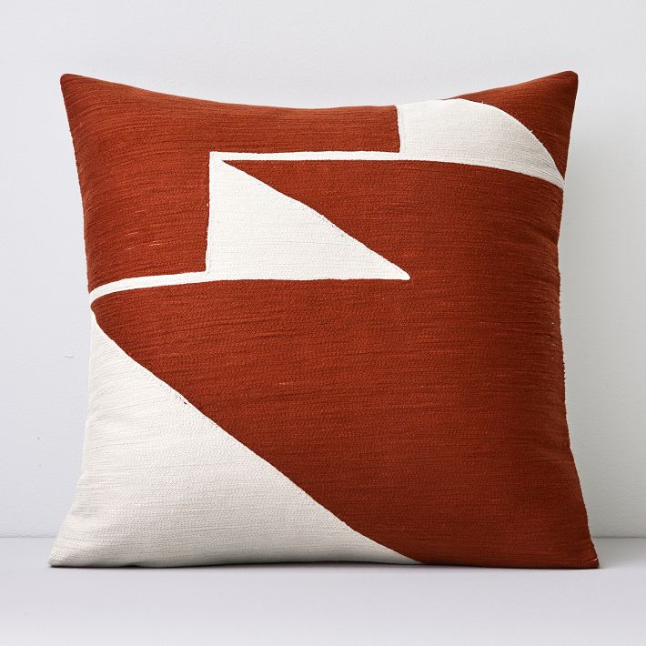 West elm outlet crewel pillow