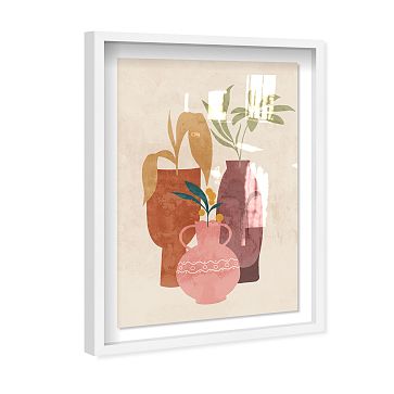 Boho Vases Framed Shadowbox Wall Art | West Elm