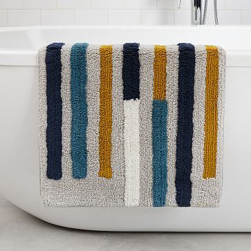 Organic Tufted Stripe Bath Mat