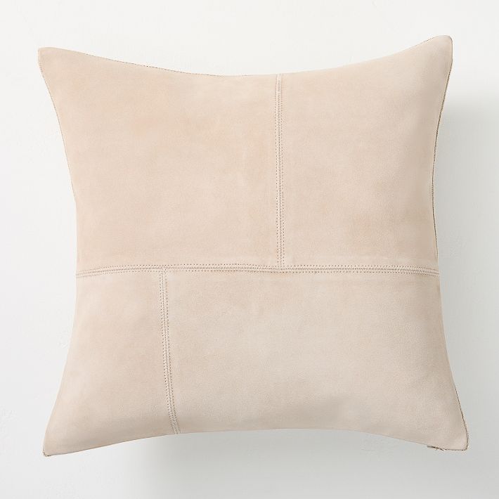 Pieced Suede Pillow Cover West Elm