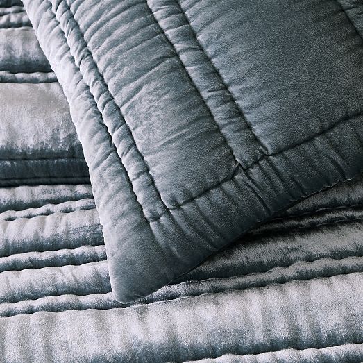 Lush Velvet Linear Comforter & Shams | West Elm