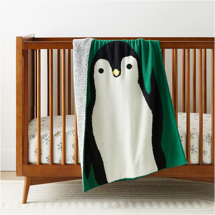 Penguin Shearling Baby Blanket West Elm