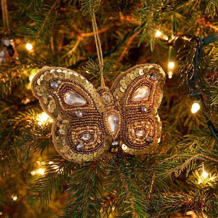 Beaded Butterfly Ornament West Elm