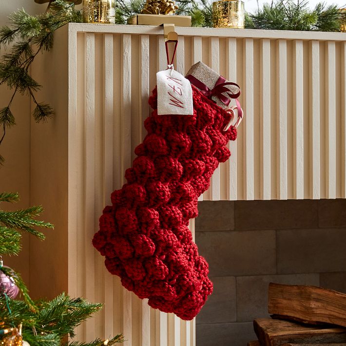 Chunky Bauble Knit Stockings West Elm