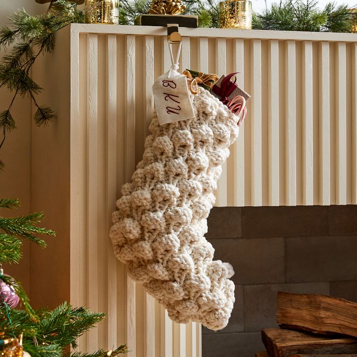 Chunky Bauble Knit Stockings West Elm
