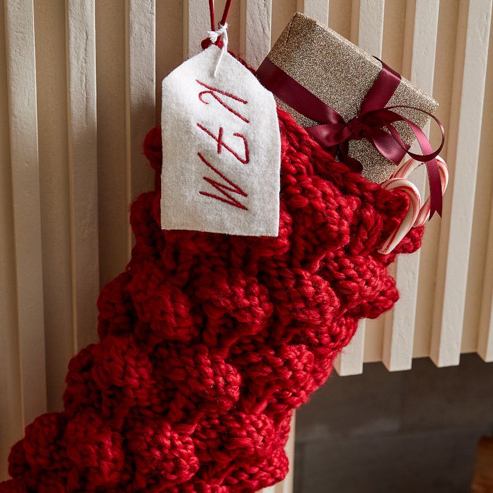 Chunky Bauble Knit Stockings West Elm