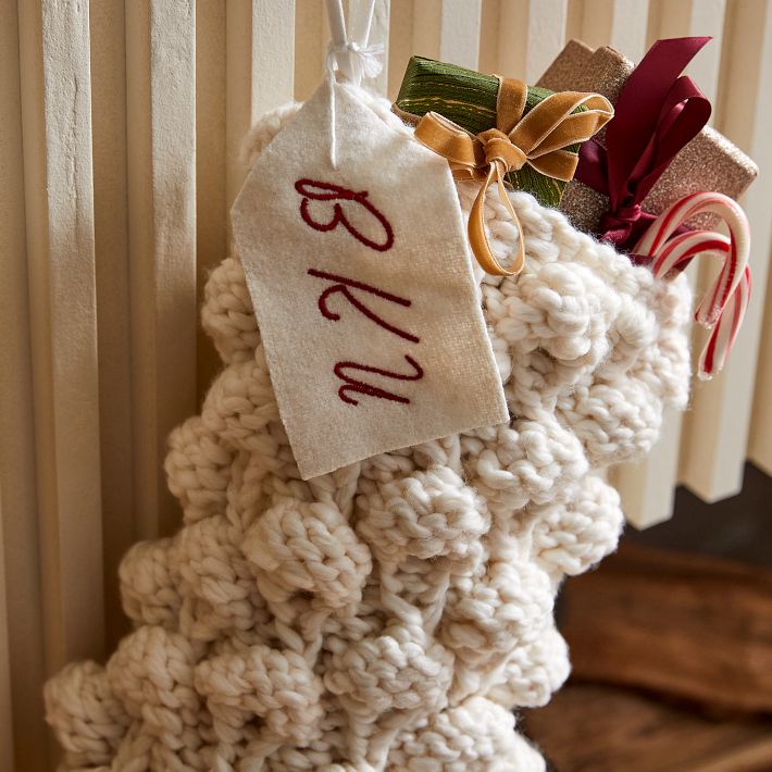 Chunky Bauble Knit Stockings West Elm