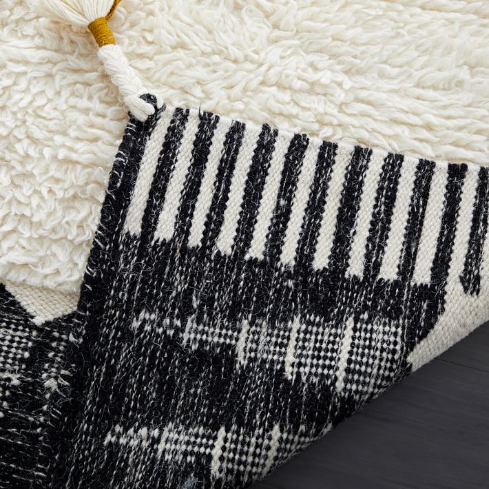 Ikat Border Shag Rug | West Elm