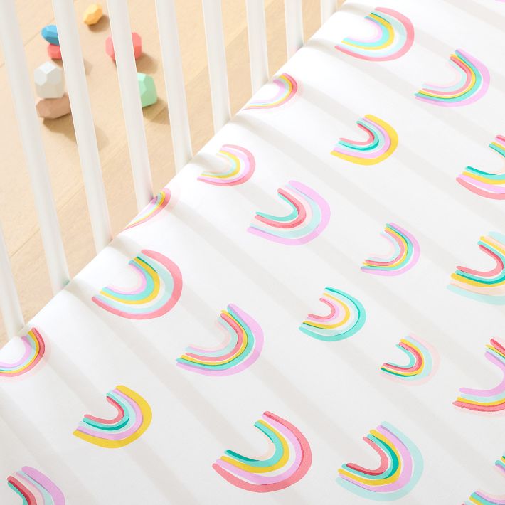 Rainbow hot sale cot sheet