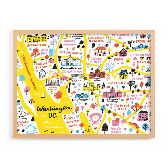 I Love DC Framed Wall Art by Minted for West Elm Kids | West Elm