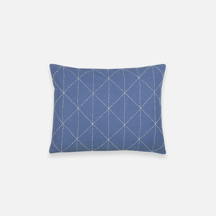 Arrow-Stitch Throw Pillow - Charcoal | Anchal Project