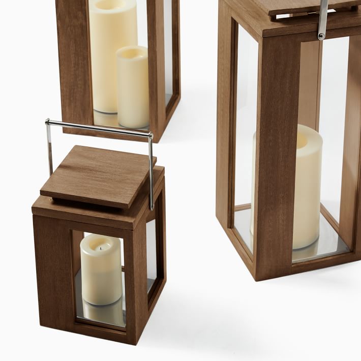 Portside Outdoor Wood Lanterns