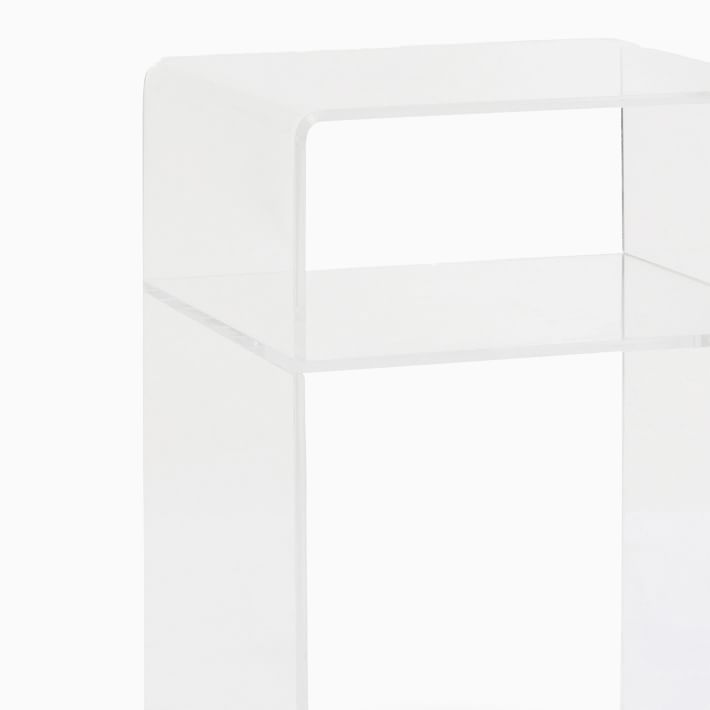 Clear Acrylic Nightstand with 1 Clear Storage Drawer