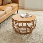 Savannah Rattan Round Coffee Table | Modern Living Room Furniture ...