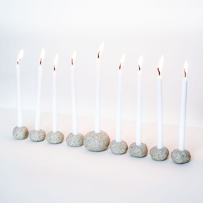 Keraclay Stoneware Menorah Set