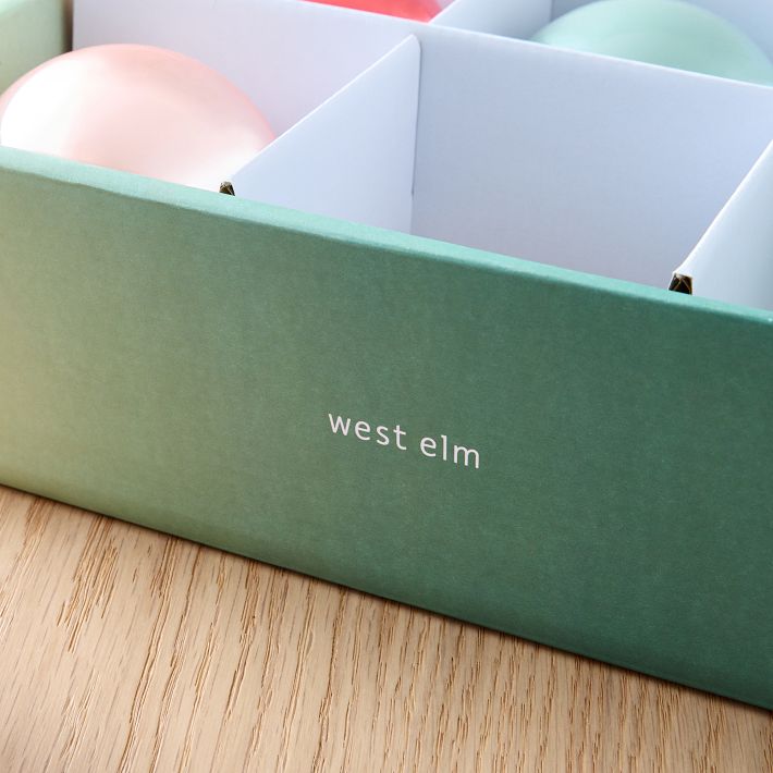 Pure Glass Boxed Ornaments (Set of 9) | West Elm