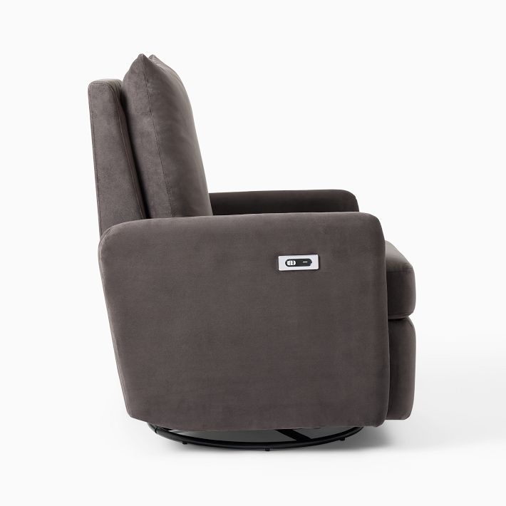 Westwood design aspen swivel power glider and online recliner with built in usb in sand