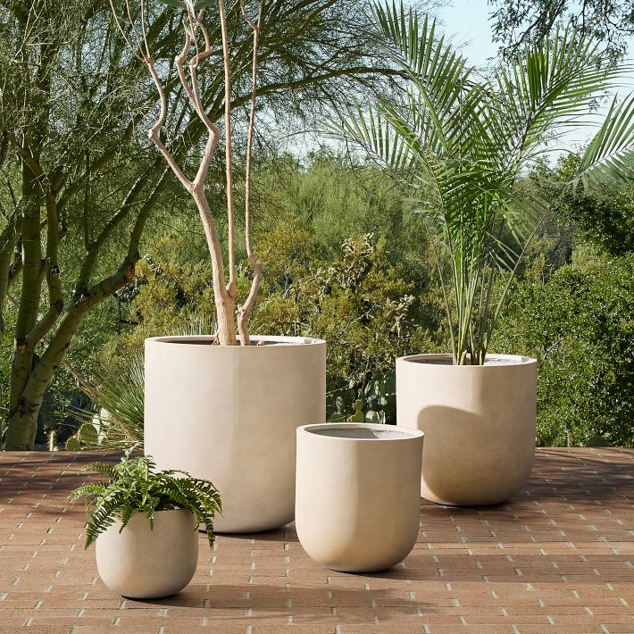 Radius Ficonstone Indoor/Outdoor Planters | West Elm