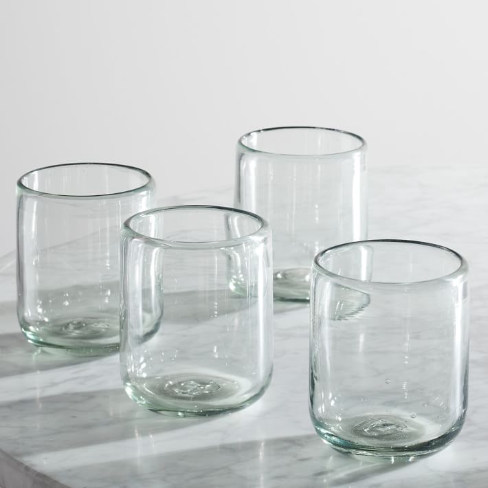 Recycled Mexican Short Drinking Glass - Non Luster 4pc