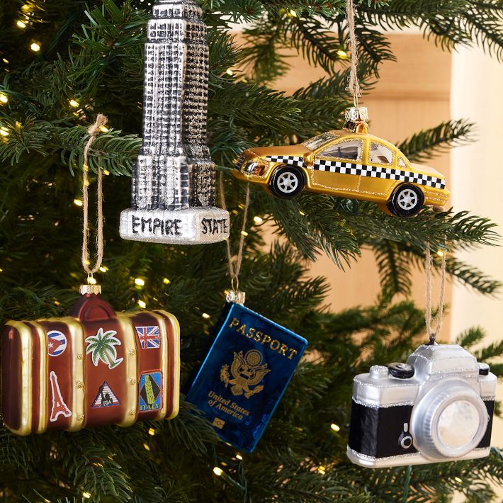 Glass Taxi Ornament West Elm
