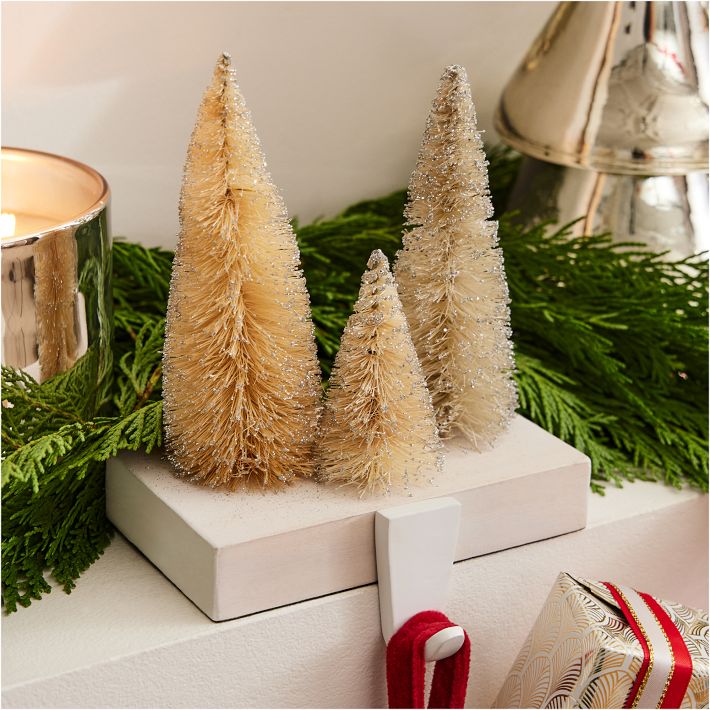 5 Bottle Brush Trees Card Holder Set by Creative Co-op