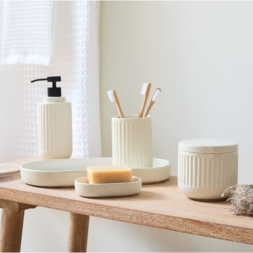 Carved Ceramics Bath Accessories West Elm